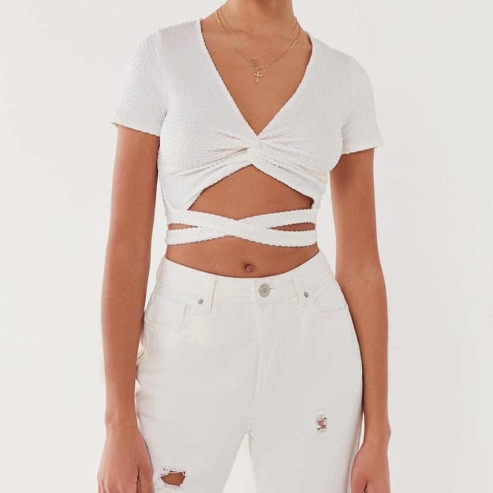 Urban outfitters wrap crop top